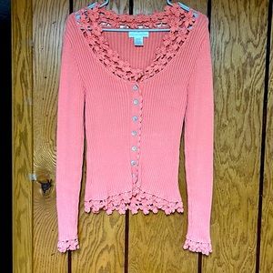 Soft surroundings beautiful pink shirt